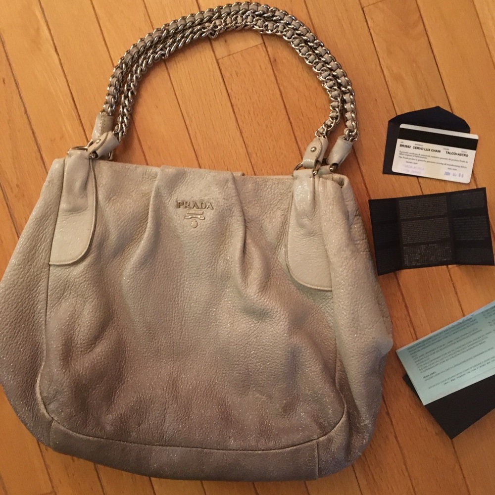 SOLD Authentic Prada Handbag Cervo Lux Chain